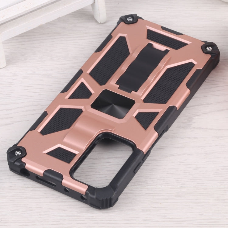 For Xiaomi Redmi Note 11 Pro 4G / 5G Global Armor Kickstand TPU + PC Magnetic Phone Case(Rose Gold)