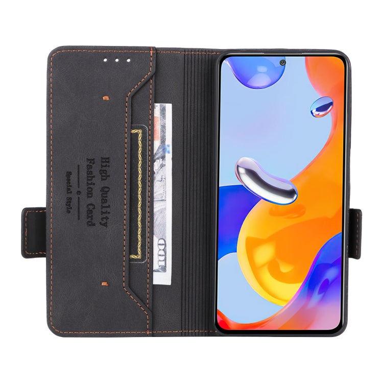 For Xiaomi Redmi Note 11 Pro 5G Magnetic Clasp Flip Leather Phone Case(Black)