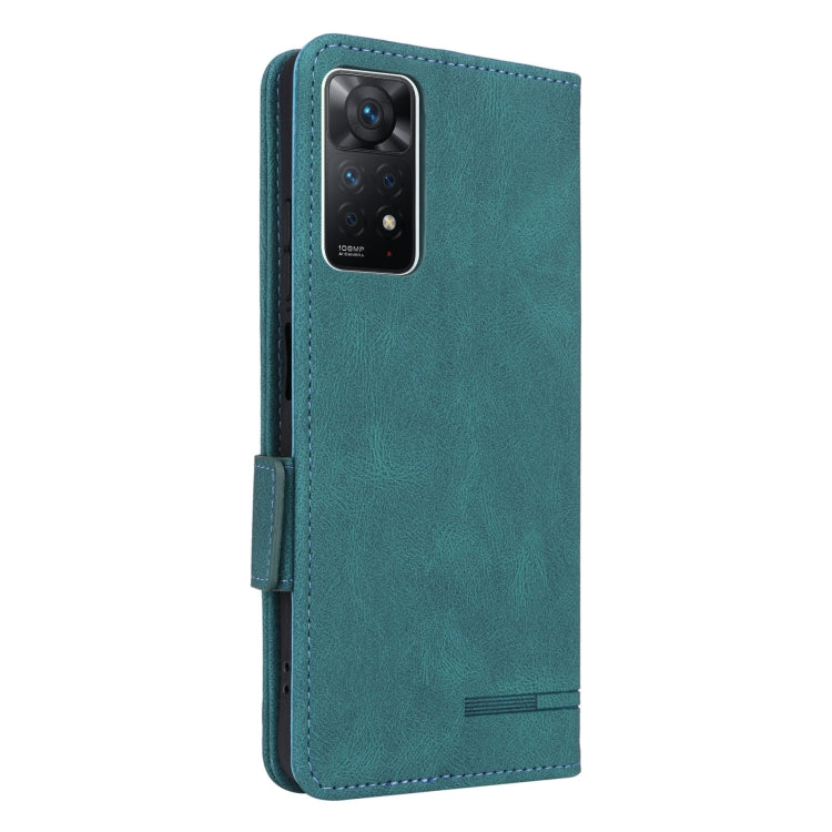 For Xiaomi Redmi Note 11 Pro 5G Magnetic Clasp Flip Leather Phone Case(Green)