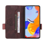 For Xiaomi Redmi Note 11 Pro 5G Magnetic Clasp Flip Leather Phone Case(Brown)