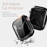 DUX DUCIS Samo Series Electroplated TPU Watch Case For Apple Watch Series 6&SE&5&4 44mm / 3&2&1 42mm(Black)