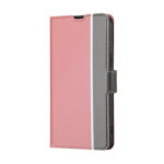 For Samsung Galaxy S20 Twill Texture Side Button Leather Phone Case(Pink)