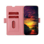 For Samsung Galaxy S20 Twill Texture Side Button Leather Phone Case(Pink)