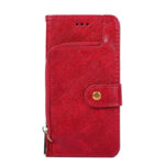 For Xiaomi 12 Pro Zipper Bag Leather Phone Case(Red)