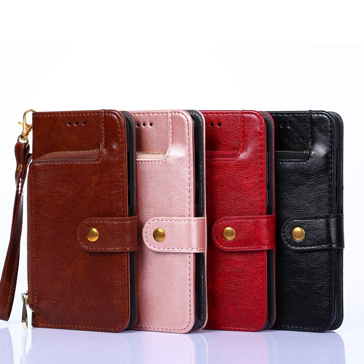 For Xiaomi 12 Pro Zipper Bag Leather Phone Case(Rose Gold)