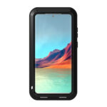 For Samsung Galaxy S22 Ultra 5G LOVE MEI Metal Shockproof Waterproof Dustproof Protective Phone Case(Black)