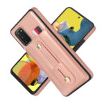 For Samsung Galaxy S20 Wristband Kickstand Wallet Leather Phone Case(Rose Gold)