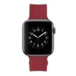 Square Buckle Silicone Watch Band For Apple Watch Series 8&7 41mm / SE 2&6&SE&5&4 40mm / 3&2&1 38mm(Red)