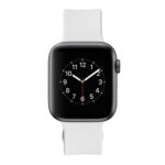 Square Buckle Silicone Watch Band For Apple Watch Series 8&7 41mm / SE 2&6&SE&5&4 40mm / 3&2&1 38mm(White)