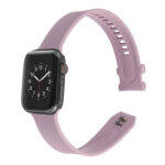 Square Buckle Silicone Watch Band For Apple Watch Ultra 49mm / Series 8&7 45mm / SE 2&6&SE&5&4 44mm / 3&2&1 42mm(Purple)