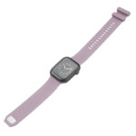 Square Buckle Silicone Watch Band For Apple Watch Ultra 49mm / Series 8&7 45mm / SE 2&6&SE&5&4 44mm / 3&2&1 42mm(Purple)