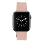 Square Buckle Silicone Watch Band For Apple Watch Ultra 49mm / Series 8&7 45mm / SE 2&6&SE&5&4 44mm / 3&2&1 42mm(Pink)