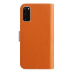 For Samsung Galaxy S20 Candy Color Litchi Texture Leather Phone Case(Orange)