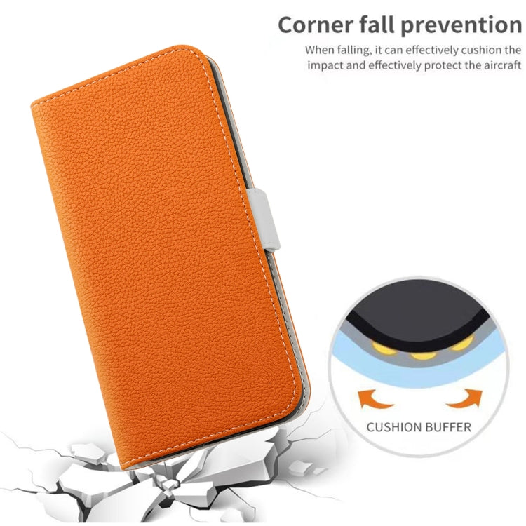 For Samsung Galaxy S20 Candy Color Litchi Texture Leather Phone Case(Orange)