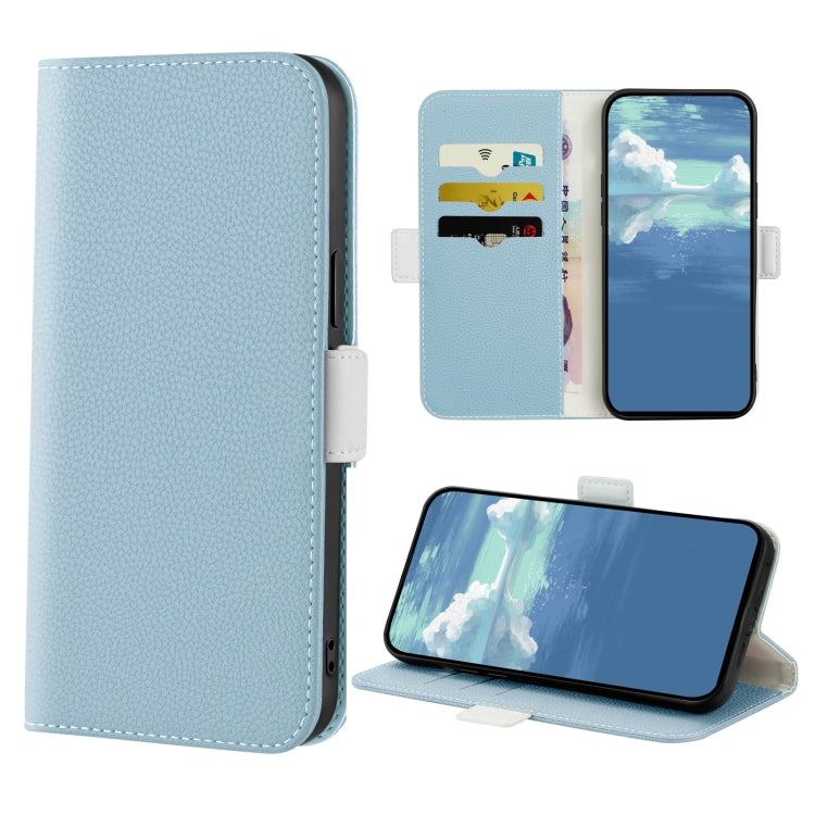 For Samsung Galaxy S20 Candy Color Litchi Texture Leather Phone Case(Light Blue)