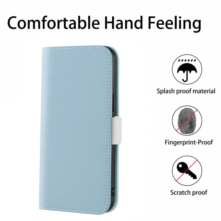 For Samsung Galaxy S20 Candy Color Litchi Texture Leather Phone Case(Light Blue)