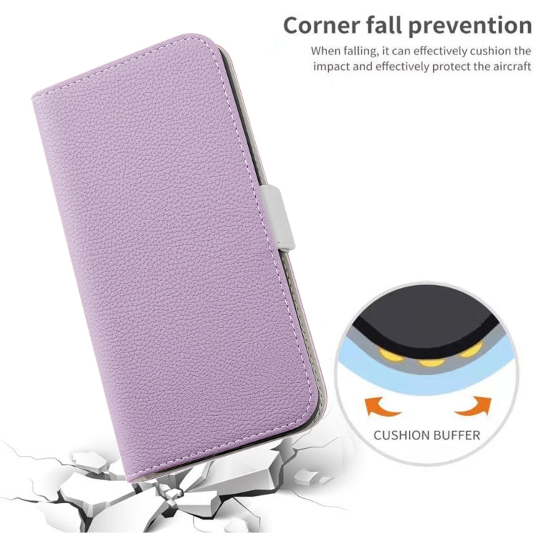 For Samsung Galaxy S20 Candy Color Litchi Texture Leather Phone Case(Light Purple)