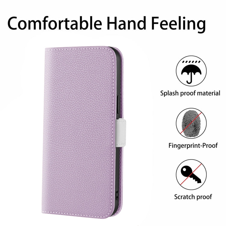 For Samsung Galaxy S20 Candy Color Litchi Texture Leather Phone Case(Light Purple)