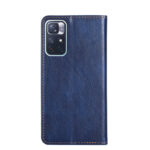 For Xiaomi Redmi Note 11 China / Poco M4 Pro 5G Gloss Oil Solid Color Magnetic Leather Phone Case(Blue)