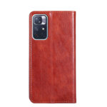 For Xiaomi Redmi Note 11 China / Poco M4 Pro 5G Gloss Oil Solid Color Magnetic Leather Phone Case(Brown)