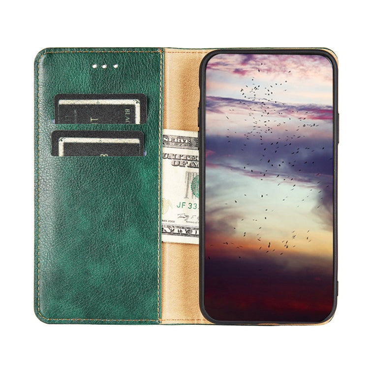 For Xiaomi Redmi Note 11 China / Poco M4 Pro 5G Gloss Oil Solid Color Magnetic Leather Phone Case(Green)