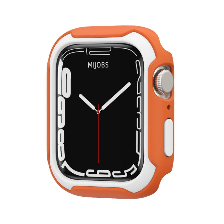 Detachable Two-color Watch Case For Apple Watch Series 8 / 7 41mm / 6&SE&5&4 40mm(Orange White)