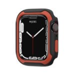 Detachable Two-color Watch Case For Apple Watch Series 8 / 7 41mm / 6&SE&5&4 40mm(Black Heat Orange)