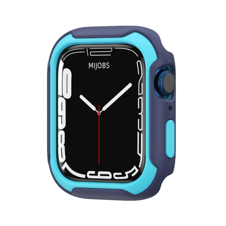 Detachable Two-color Watch Case For Apple Watch Series 8 / 7 41mm / 6&SE&5&4 40mm(Midnight Blue Sky Blue)