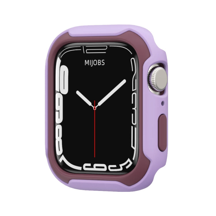 Detachable Two-color Watch Case For Apple Watch Series 8 / 7 41mm / 6&SE&5&4 40mm(Purple Wine Red)