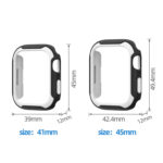 Detachable Two-color Watch Case For Apple Watch Series 8 / 7 41mm / 6&SE&5&4 40mm(Black White)