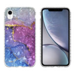 For iPhone XR 2.0mm Airbag Shockproof TPU Phone Case(Blue Purple Marble)