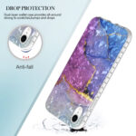 For iPhone XR 2.0mm Airbag Shockproof TPU Phone Case(Blue Purple Marble)