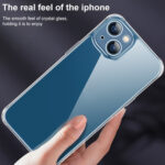 For iPhone 14 Plus 0.4mm Ultra-thin Transparent Crystal Diamond Tempered Glass Phone Case