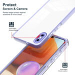 For iPhone X / XS 3 in 1 Clear TPU Color PC Frame Phone Case(Purple)