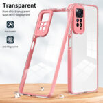 For Xiaomi Redmi Note 11 Pro 5G / 4G 3 in 1 Clear TPU Color PC Frame Phone Case(Pink)