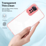 For Xiaomi Redmi Note 11 Pro 5G / 4G 3 in 1 Clear TPU Color PC Frame Phone Case(Pink)