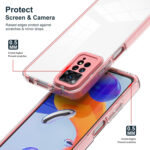 For Xiaomi Redmi Note 11 Pro 5G / 4G 3 in 1 Clear TPU Color PC Frame Phone Case(Pink)