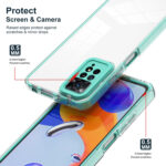 For Xiaomi Redmi Note 11 Pro 5G / 4G 3 in 1 Clear TPU Color PC Frame Phone Case(Light Green)