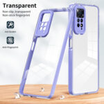 For Xiaomi Redmi Note 11 Pro 5G / 4G 3 in 1 Clear TPU Color PC Frame Phone Case(Purple)