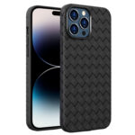 For iPhone 14 Pro BV Woven All-inclusive Phone Case(Black)