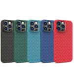 For iPhone 14 Pro BV Woven All-inclusive Phone Case(Black)