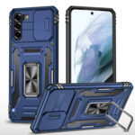 For Samsung Galaxy S21 5G Armor PC + TPU Camera Shield Phone Case(Navy Blue)