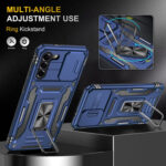 For Samsung Galaxy S21 5G Armor PC + TPU Camera Shield Phone Case(Navy Blue)