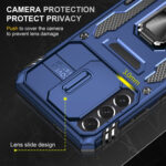 For Samsung Galaxy S21 5G Armor PC + TPU Camera Shield Phone Case(Navy Blue)