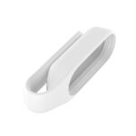 For For Xiaomi Mi Band 7 / 6 / 5 / 4 Steel Sheet Clip Silicone Watch Case(White)