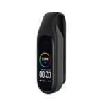 For For Xiaomi Mi Band 7 / 6 / 5 / 4 Steel Sheet Clip Silicone Watch Case(Black)