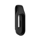 For For Xiaomi Mi Band 7 / 6 / 5 / 4 Steel Sheet Clip Silicone Watch Case(Black)