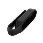 For For Xiaomi Mi Band 7 / 6 / 5 / 4 Steel Sheet Clip Silicone Watch Case(Black)