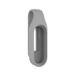 For For Xiaomi Mi Band 7 / 6 / 5 / 4 Steel Sheet Clip Silicone Watch Case(Grey)