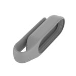 For For Xiaomi Mi Band 7 / 6 / 5 / 4 Steel Sheet Clip Silicone Watch Case(Grey)